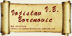 Vojislav Borenović vizit kartica